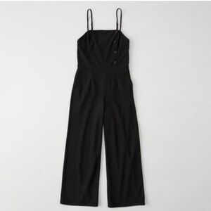 Abercrombie & Fitch Black Strappy‎ Jumpsuit Sz XS sophisticated